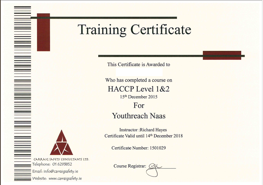 HACCP Certificate